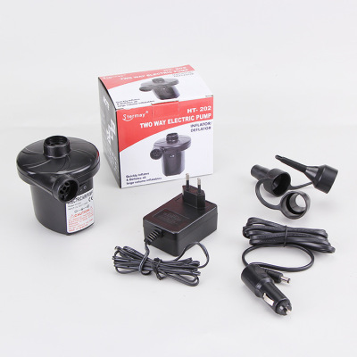 Ht-202 Air Pump Charging and Pumping Two-Purpose Electric Pump Multi-Purpose 3 Air Nozzle Household 220V and Vehicle 12V