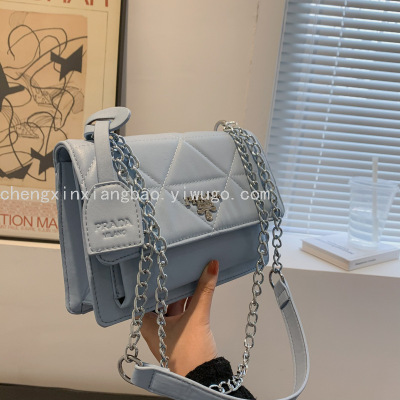 Women's Bag New Trendy Women's Bags Fashion Diamond Crossbody Bag Popular Chain One Shoulder Bag One Piece Dropshipping
