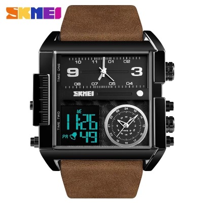 Skmei Sports Multi-Functional Square Watch Cross-Border Foreign Trade New Large Dial Men's Electronic Watch Wholesale