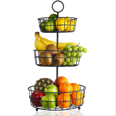 Creative Iron Fruit Basket Multi-Layer Dried Fruit Tray Snack Storage Basket