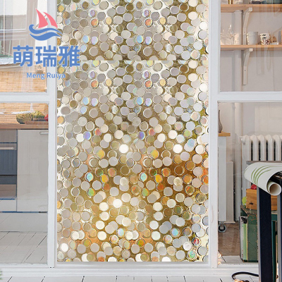 Static Glass Paste PVC Dot Sequins No Glue Window Filming Removable Paper-Cut Sticker for Window Decoration