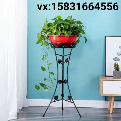 European-Style Iron Flower Stand Indoor and Outdoor Floor Green Radish Succulent Chlorophytum Flower Stand Balcony Living Room Floor Jardiniere Special Offer