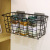 Japanese-Style Zakka Iron Storage Basket Creative Home Punch-Free Wall-Mounted Kitchen Finishing Bathroom Iron Storage Racks