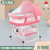 Baby Crib Foldable Portable Folding Babies' Bed Newborn Bassinet Multifunctional Infant Carrier Outing