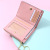 New Wallet Female Short Student Multiple Card Slots Zipper Bag Cute Cartoon Bear Folding PU Leather Coin Purse