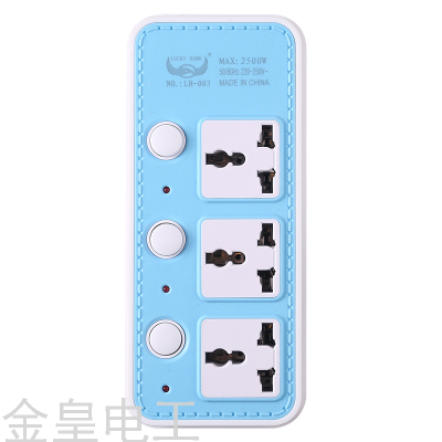 Southeast Asia Thailand Vietnam 3 4 5 Sub-Control Switch Blue Yellow Gray Patch Socket Power Strip