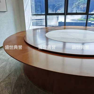Hotel Solid Wood Electric Table and Chair Modern Light Luxury Electric Dining Table Restaurant Box Electric Round Table
