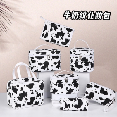 Cows Pattern Waterproof Bag Cosmetic Bag Internet Celebrity Portable Toiletry Bag Creative Cosmetic Bag Storage Bag