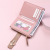 New Women's Small Wallet Small Fresh Solid Color Buckle Love Women's Card Holder Coin Purse Two Fold Multi-Card-Slot Clutch