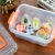 Transparent Storage Plastic Case Orange Small Clothes Storage Box Portable Toy Finishing Household Storage Box with Lid