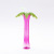 Disposable Milk Tea Space Plastic Cup with Straw Transparent Sports Kettle Gift Customized Ice Cup Coconut Tree Cup