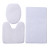 Customized Flannel Crystal Velvet White Blank Toilet Three-Piece Set Carpet Doormat Toilet Floor Mat Bathroom Mats Wholesale