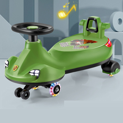 Baby Swing Car Baby Bobby Car Luge Baby Walker Light-Emitting Leisure Toy Car Children's Toy Balance Car