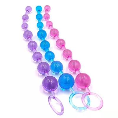 Foreign Trade Export Color Anal Beads Butt Plug Passion Anal Stimulation Plug Crystal Sexy Pull Beads Adult Supplies