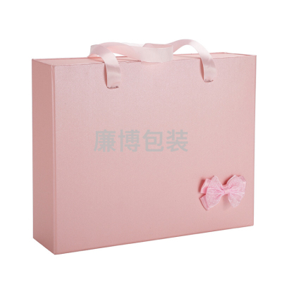 Factory Direct Sales Large Portable Bow Gift Box Underwear Clothing Packaging Box Pull-out Bra Gift Box