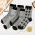 Women's Socks Autumn and Winter New Hong Kong Style Mid-Calf Black and White Plaid Korean College Style Ins All-Match Double Needle Double-Way Women's Socks