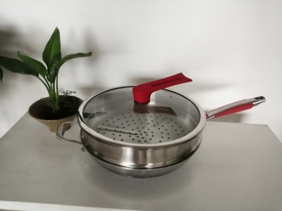 Three-Layer Steel Frying Pan