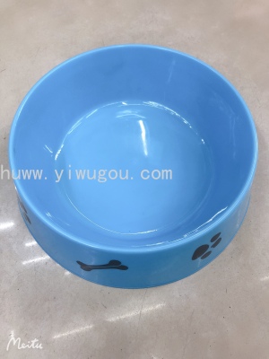 Large round Solid Color Pet Bowl
