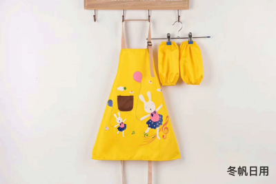 Children's Painting Apron Kindergarten Art Painting Painting Clothes Waterproof Sleeved Suit Baby Dinner Coverall Apron