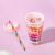Water Cup Creative Children's Cups Female Rainbow Wave Flat Lid Double-Layer Cup Internet Celebrity Cup Large-Capacity Water Cup Cute Water Glass