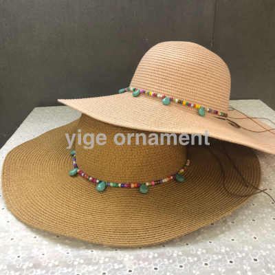 European and American Fashion Beach Sun Hat with Wide Brim 2021 Spring and Summer New Straw Hat