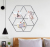 Nordic Wrought Iron Bevel Hexagonal Grid Photo Wall Wall Home Decoration Wall Hanging Metal Crafts