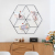 Nordic Wrought Iron Bevel Hexagonal Grid Photo Wall Wall Home Decoration Wall Hanging Metal Crafts