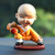 Car Decoration Cute Shaking Head Cartoon Doll Fu Lu Ping An Car Doll Gourd Little Monk