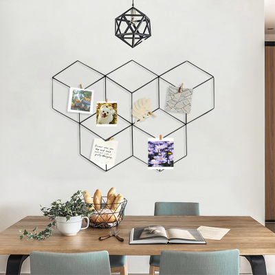 Fresh Multi-Specification Grid Iron Decoration Room Layout Home GRID Photo Wall Iron Storage Rack