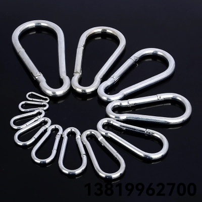 Gourd-Type Load-Bearing Buckle Climbing Button Carabiner Safety Catch Iron Galvanized Spring Fastener Outdoor Safety Buckle Hook String Clip Dog Clasp