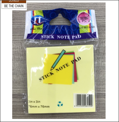 STICKY NOTE ONE COLORS 40SHEETS WITH 24PACKS COLOR BOX 75G NON-FLUOENCENT PAPER AF-3736-3