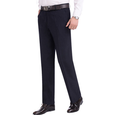 Men's Suit Pants Men's Casual Pants Suit Pants Men's Baggy Straight Trousers Trousers Daddy's Outfit Middle-Aged and Elderly Men's Trousers