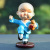 Car Decoration Cute Shaking Head Cartoon Doll Fu Lu Ping An Car Doll Gourd Little Monk