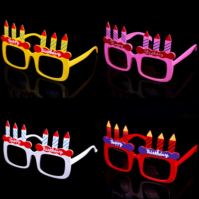 1 Birthday Cake Glasses Party Prom Glasses Glasses Birthday Party Funny Glasses Personalized Birthday Candle Glasses