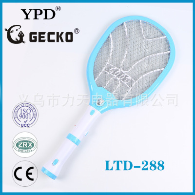 Factory Direct Sales Gecko Brand LTD-288 New with LED Flashlight Detachable Charging Electric Mosquito Swatter