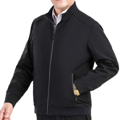 Spring and Autumn Coat Men's Middle-Aged and Elderly Men's Clothing Autumn Middle-Aged People's Jacket Men's Top Clothes Stall Supply Daddy Autumn Outfit