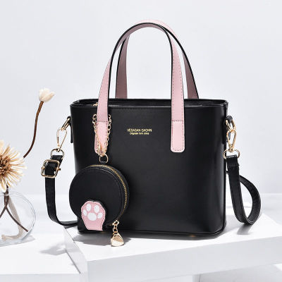 2021 New Foreign Trade Lady Bag for the Middle-Aged Large Capacity Handbag Shoulder Crossbody Bag PU Leather Stall 11829