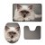 2020 Customized Animal Print One Piece Dropshipping Bathroom Toilet Set Flannel Floor Mat Cushion