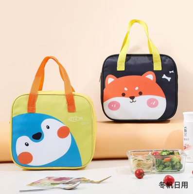 New Factory Wholesale Large Cartoon Square Lunch Box Bag Portable Lunch Bag Lunch Box Bag Customizable