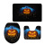 Factory Direct Supply Halloween Pumpkin Head Toilet Mat Three-Piece Set Witch Pattern Toilet Seat Cushion