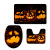 Factory Direct Supply Halloween Pumpkin Head Toilet Mat Three-Piece Set Witch Pattern Toilet Seat Cushion