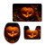 Factory Hot Sale Halloween Pumpkin Head Toilet Mat Three-Piece Set Witch Toilet Mat Personalized Printing Graphic Customization