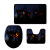 Factory Hot Sale Halloween Pumpkin Head Toilet Mat Three-Piece Set Witch Toilet Mat Personalized Printing Graphic Customization
