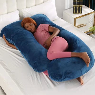 Foreign Trade Export J-Type Side Pillow Soft and Comfortable Pregnancy Pillow Back Support Pregnant Women Support 