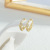 Sterling Silver Needle Micro Inlaid Zircon Chain One Card Three Pairs Set Stud Earrings Female Korean Style Fashionable and Versatile Earrings Jewelry Fashion