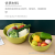 S39-8709 Comes with Stirring Spoon Salad Bowl Household Plastic Solid Color round Vegetables Fruit Bowl Kitchen Snack Bowl