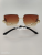 Water and Sky One Color Glasses New Sunglasses Metal Glasses Square Sunglasses 368-21008