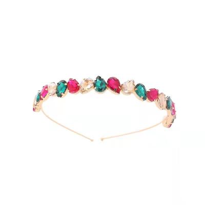 Fresh Fairy Girl Mori Style Rhinestone Headband Korean Ins Online Influencer Refined Color Crystal Net Red Hairband