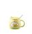 Yellow Duck Ceramic Cup Household With Lid Creative Trending Drinking Cup Student Milk Office Coffee Cup Couple
