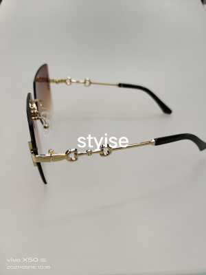 Water and Sky One Color Glasses New Sunglasses Metal Glasses Square Sunglasses 368-21008